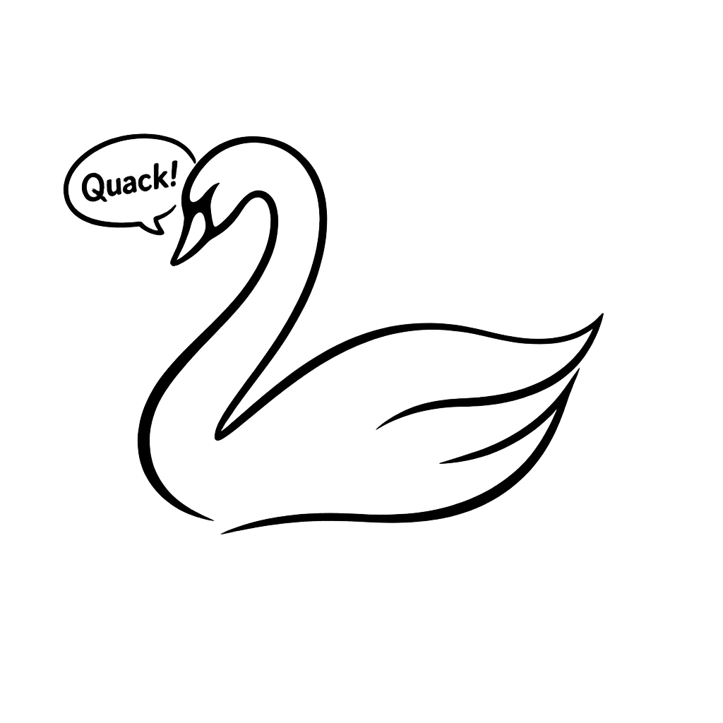 Swan saying Quack